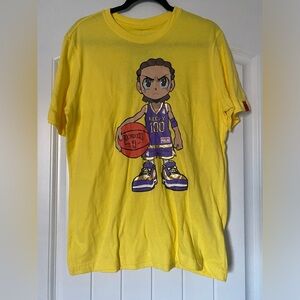 NWT Boondocks Riley Freeman "Breezy" Yellow Lakers Basketball Graphic Tee- Small